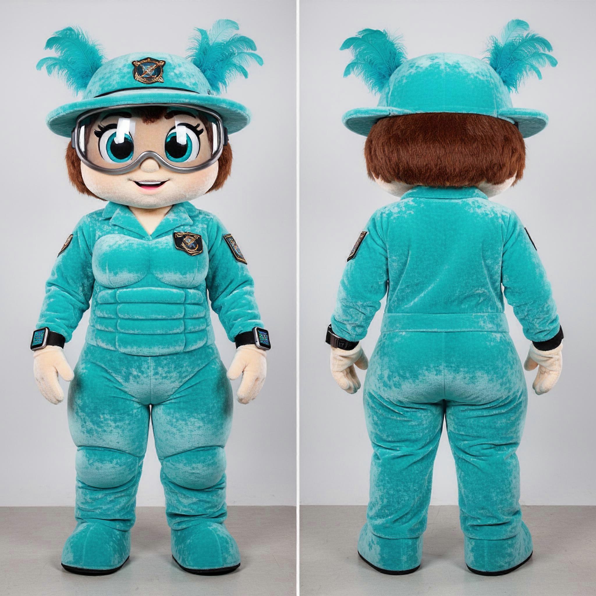 MASTICOT Turquoise Broad Shouldered Marine Recon Mascot