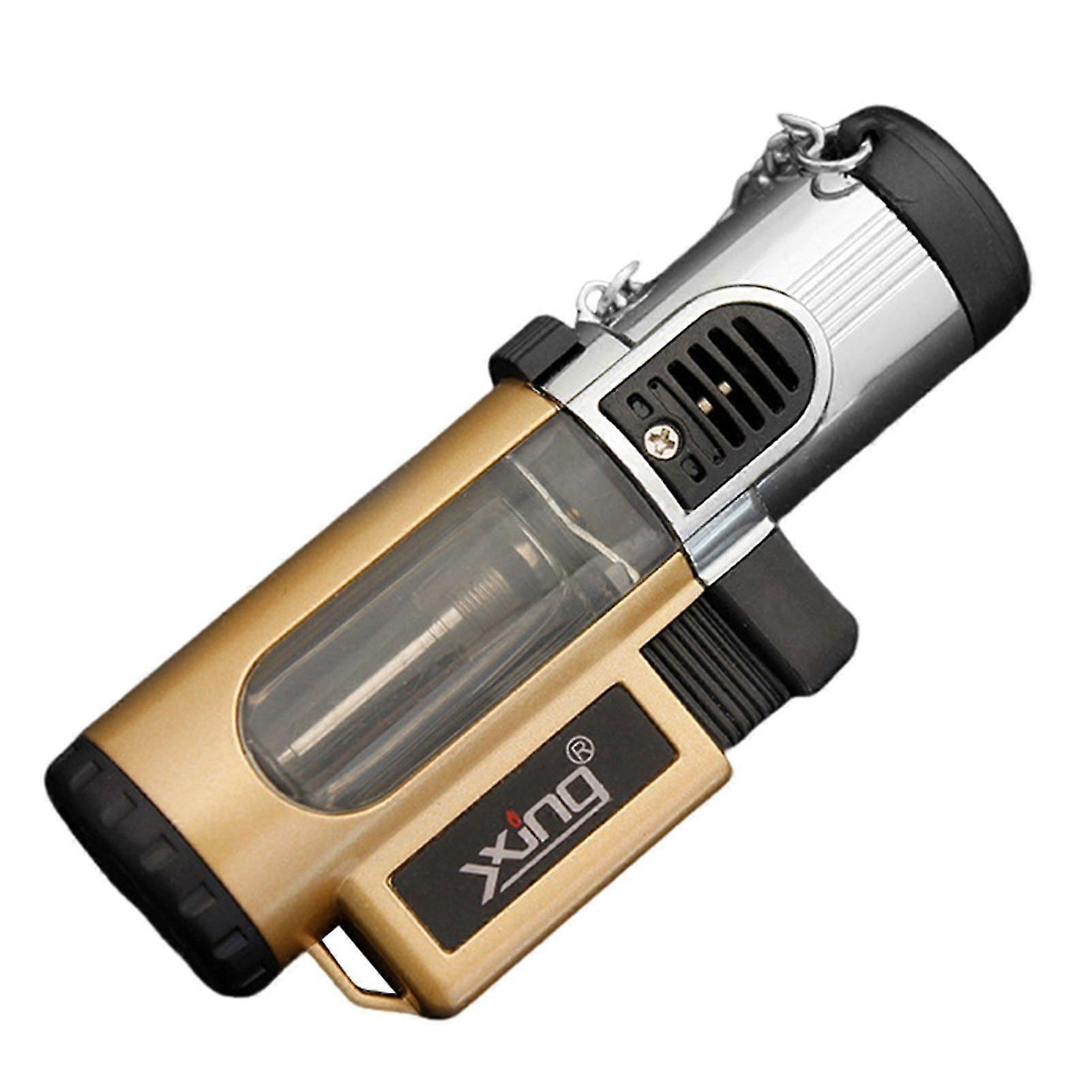 Windproof Adjustable Jet-Flame Butane Lighter for Candle BBQ Grilling
