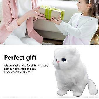 Realistic Cat Stuffed Animal Toys Cute Simulation Cat Plushie Toy Sounding Pet Cat Dolls for Kids Girls