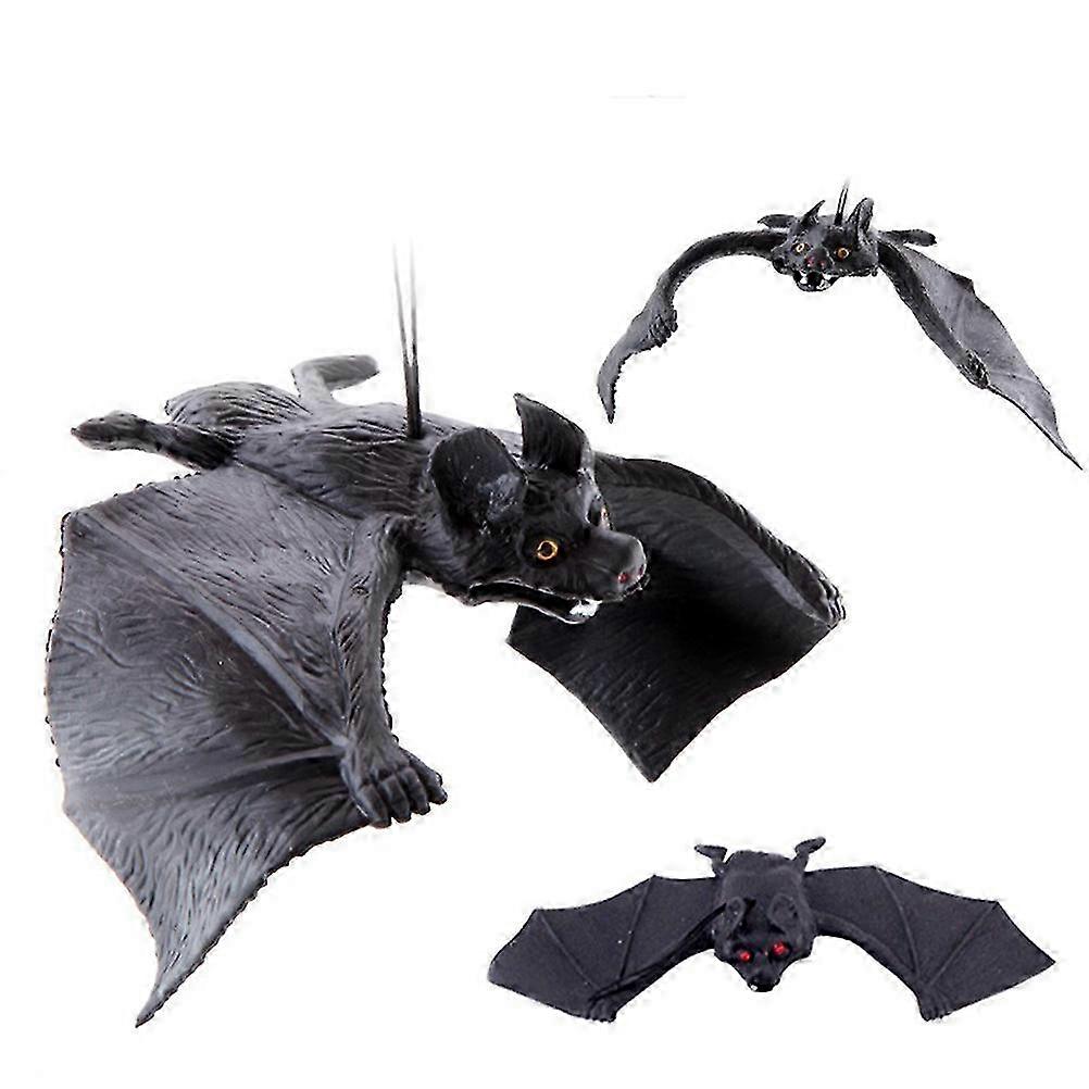 Halloween Hanging Bat Toy compatible with Decoration 4Pcs Simulation