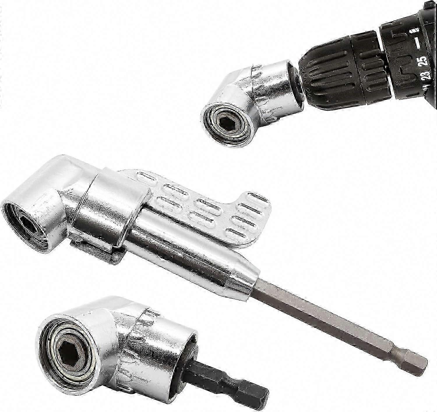 Right Angle Drill Bit Set, 105 Degree 1/4" Hex Shank Angle Bit compatible with Screwdriver & Drill, 2pcs