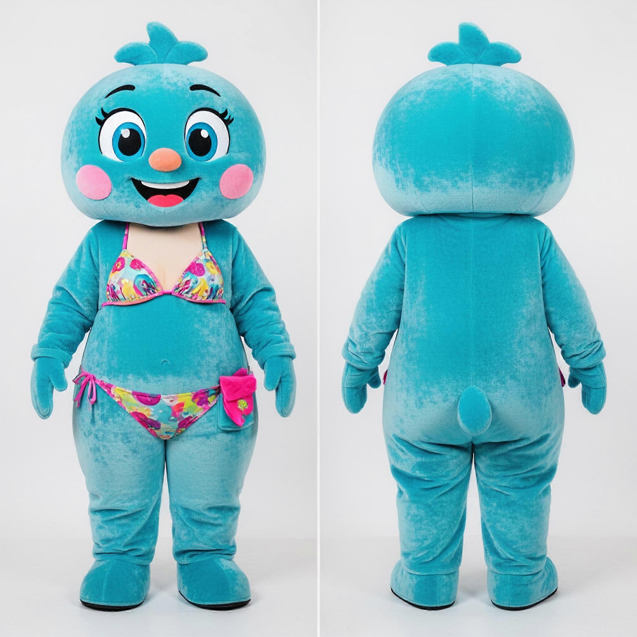 MASTICOT Cyan Bikini-Clad Mandarin Mascot