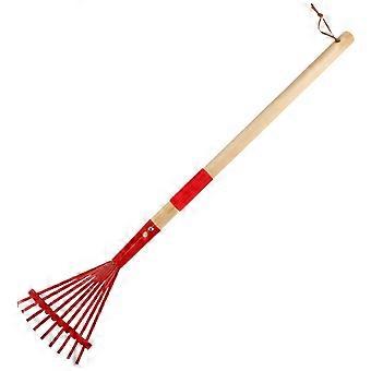 Kids Rake with Hardwood Handle and Vibrant Color Head Lightweight Design HDS