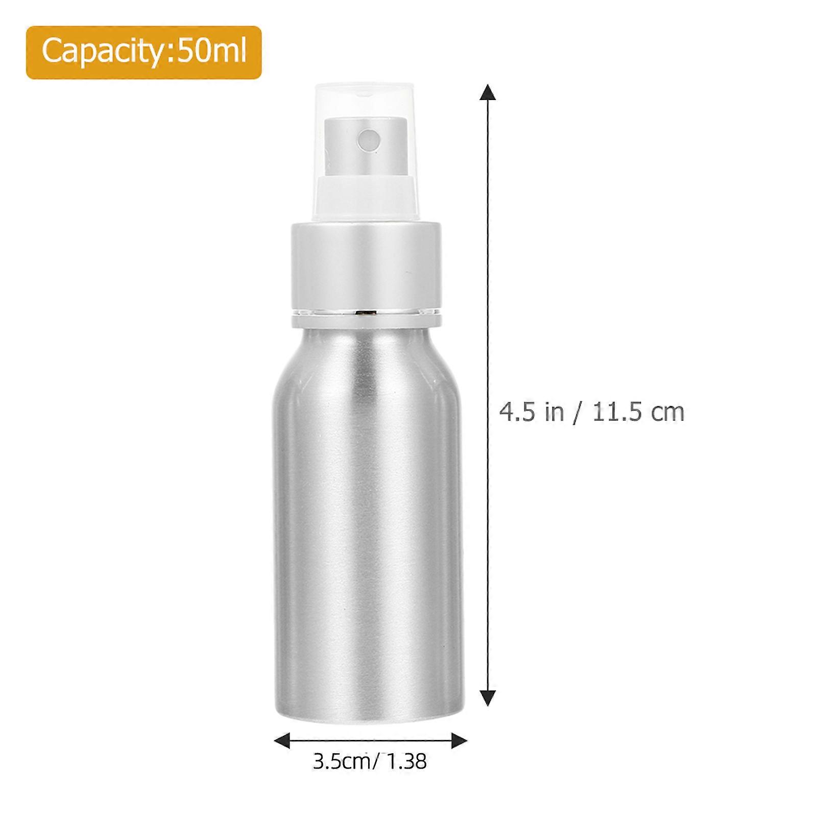Silver Cocktail Spray Atomizer for Storage Use 4Pcs Refillable Sample Bottles