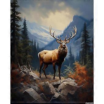 for Adults Rocky Mountain Elk Adult Crafts Jigsaw Puzzle Handmades Bright GYU206