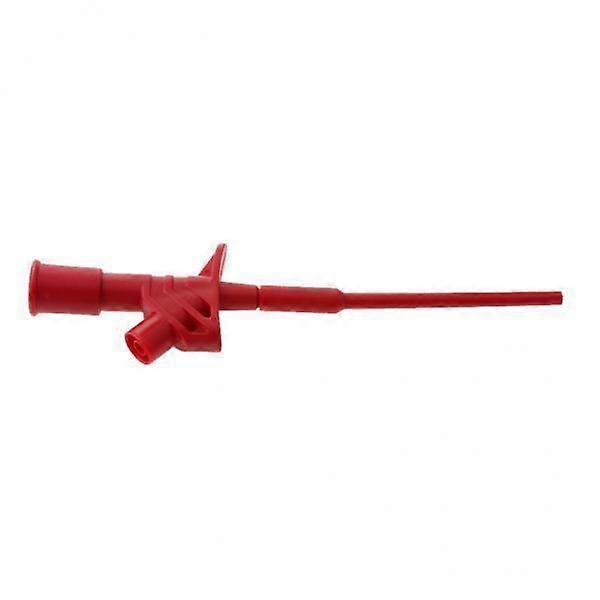 5x Insulated Hook Clip Flexible Testing Probe Red