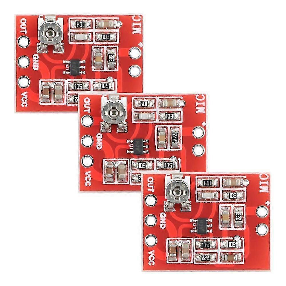 3pcs MAX4466 Electret Microphone Pre-Amplifier Module with Adjustable Gain for Audio Projects-SSZFV