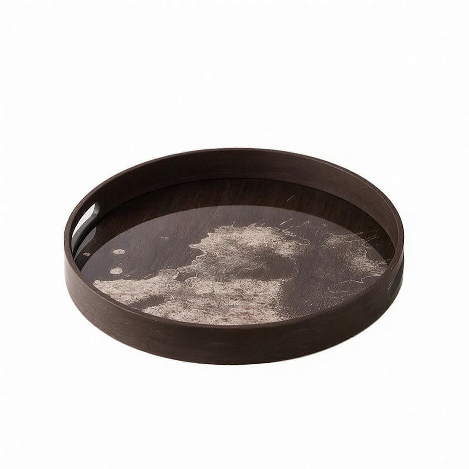 Elegant Acrylic Serving Tray | Printed Decorative Pattern, Raised border styling