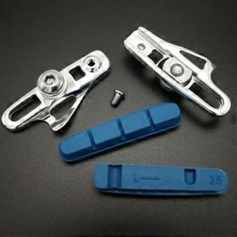 2x Carbon Fiber Road Bike Wheel Brake Shoes Compatible with C Clamp Brake Pad Replacement