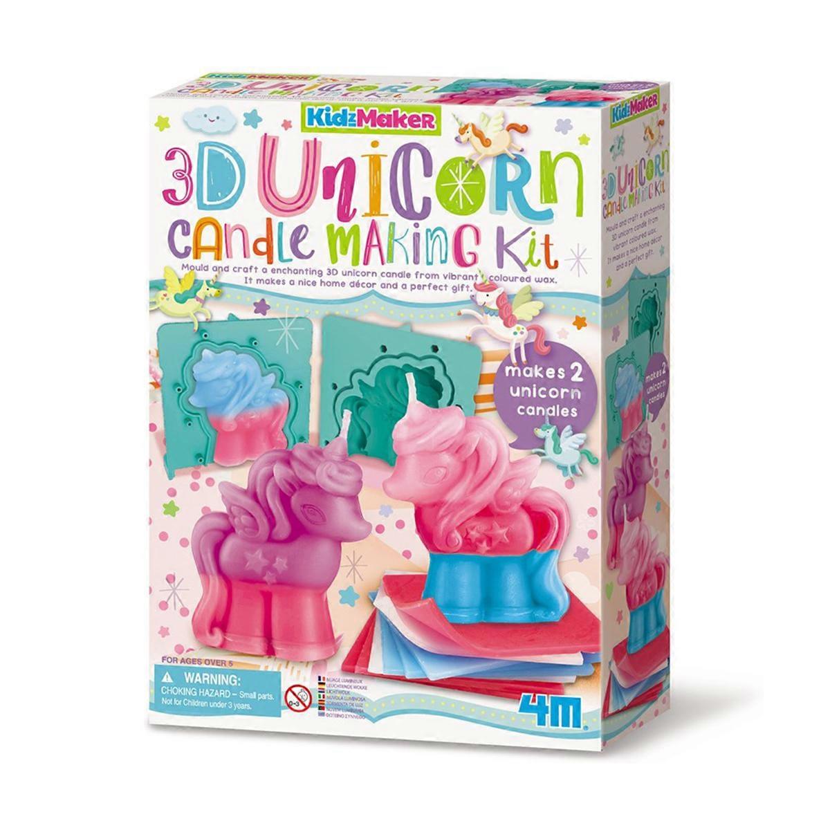 4M KidzMaker 3D Unicorn Candle Making Kit DIY Activity Physics Candle Making Set