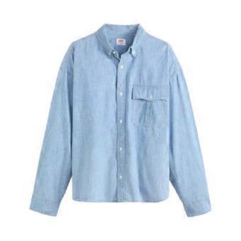 Levis Mens Chambray Cropped Shirt