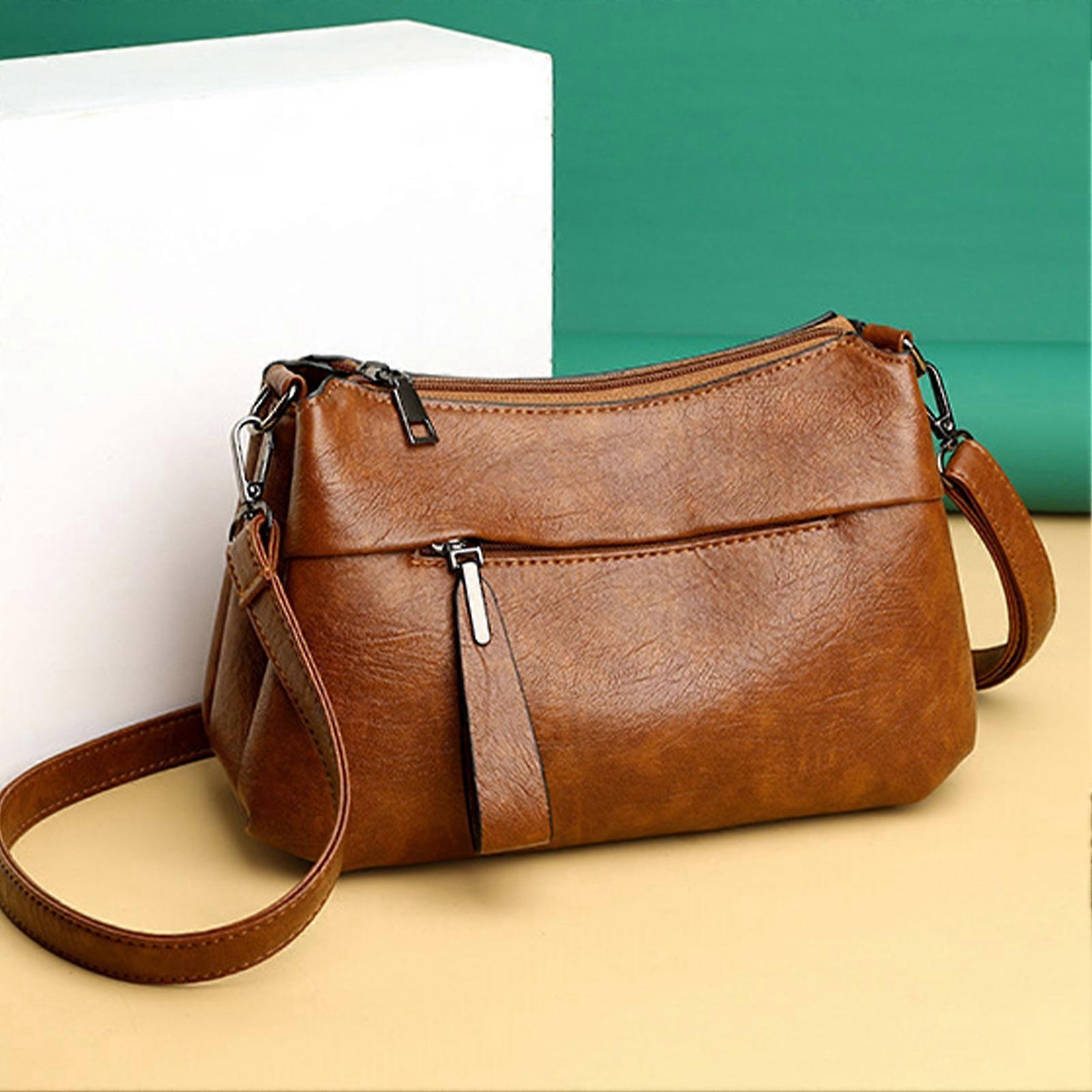 Soft PU Leather Messenger Bag Yellow