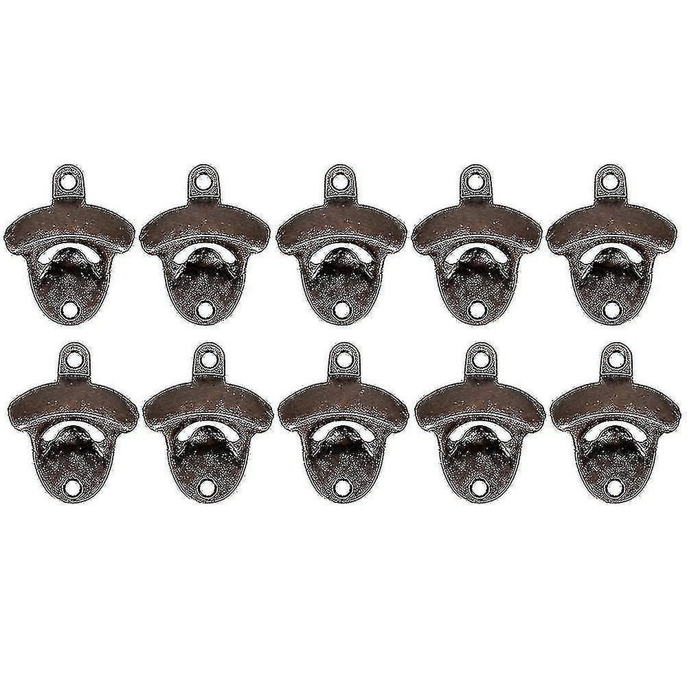 10 Pack Bottle Opener Wall Mounted Rustic Beer Opener Set Vintage