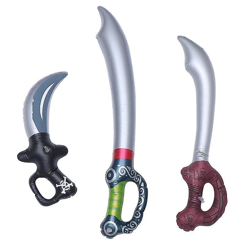 70X10x5cm Assorted Color Toy Playsets 6 Pcs Funny Pirate Performance Costume Swords Inflatable Toy