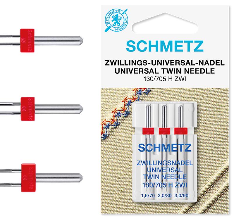 Schmetz Sewing Machine Needles - Twin (Assorted - Various Mixed Sizes)