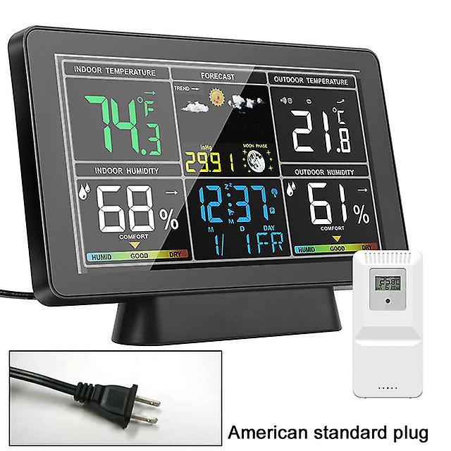 Weather Station Clocks Wireless Indoor Outdoor Thermometer Table Clock With Temperature And Humidity Snooze Alarm Clock