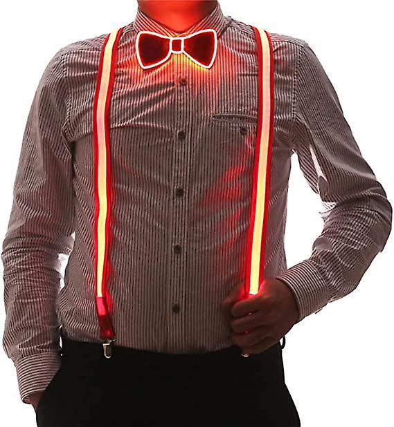 light up bow tie and suspenders