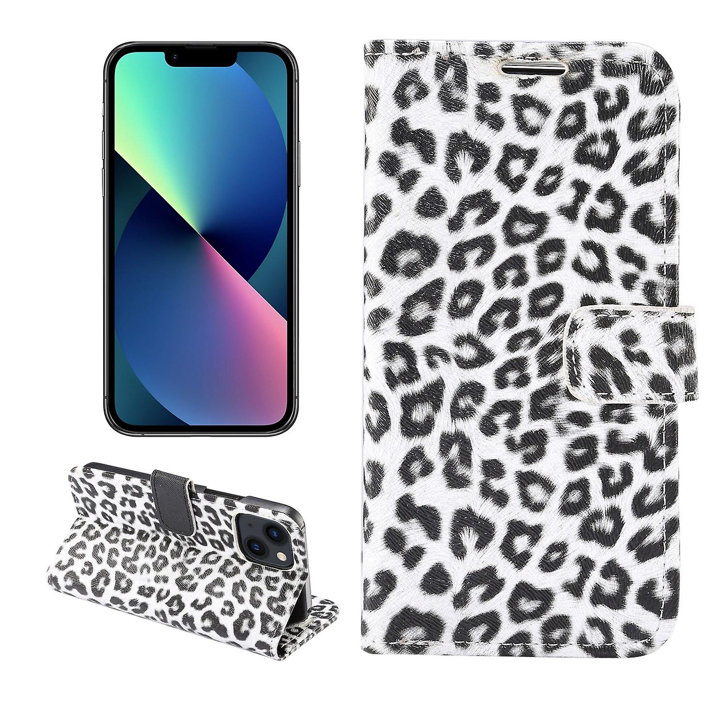 Leopard Pattern Leather Case For iPhone 14 Plus