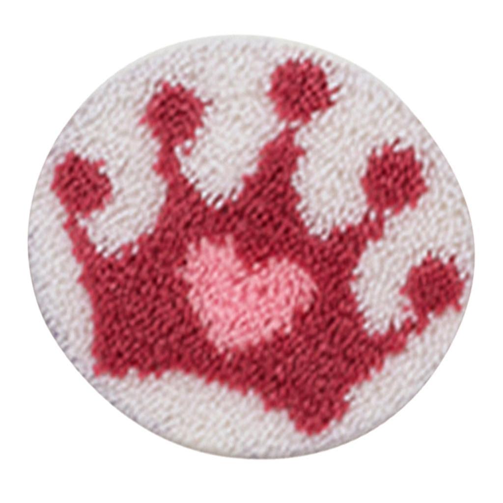 Latch Hook Kits Round Rug Canvas Handmade Needlework Supplies Crown