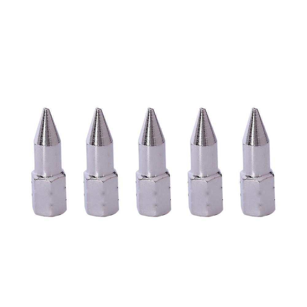5 X 9mm Female Thread Diameter 9mm Conic Grease Nozzle Coupling Silver Color