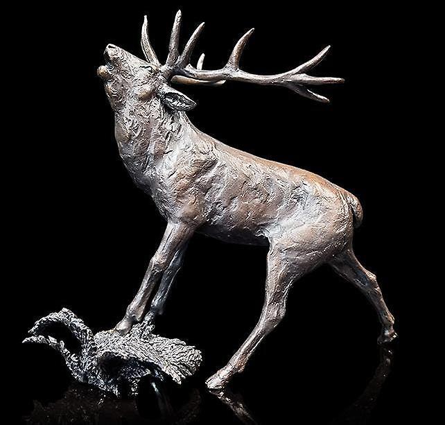 Bronze Stag Roaring Sculptures & Statues
