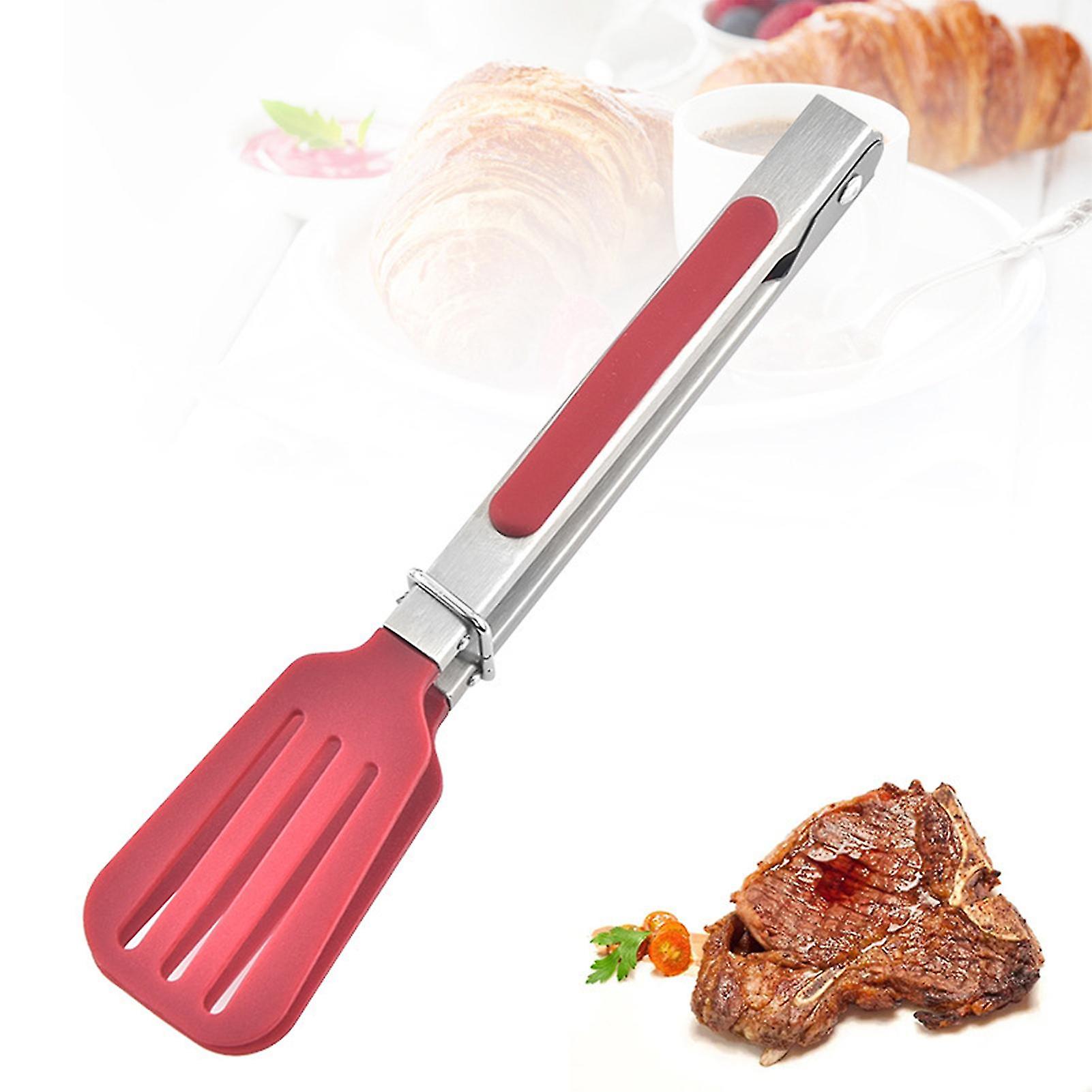 7 Inch Multi-purpose Food Tong Ergonomic Design Comfortable To Hold Good Toughness Cooking Tong For Kitchen