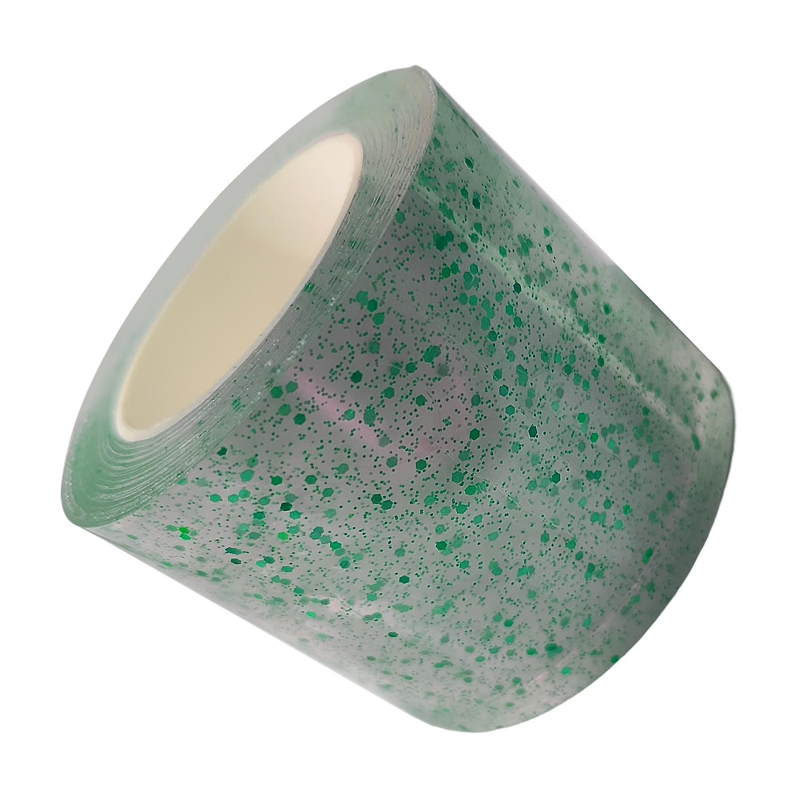Glitter Nano Tape Educational Sensory Toy Multifunctional for Bubble Blowing Green Width 5cm