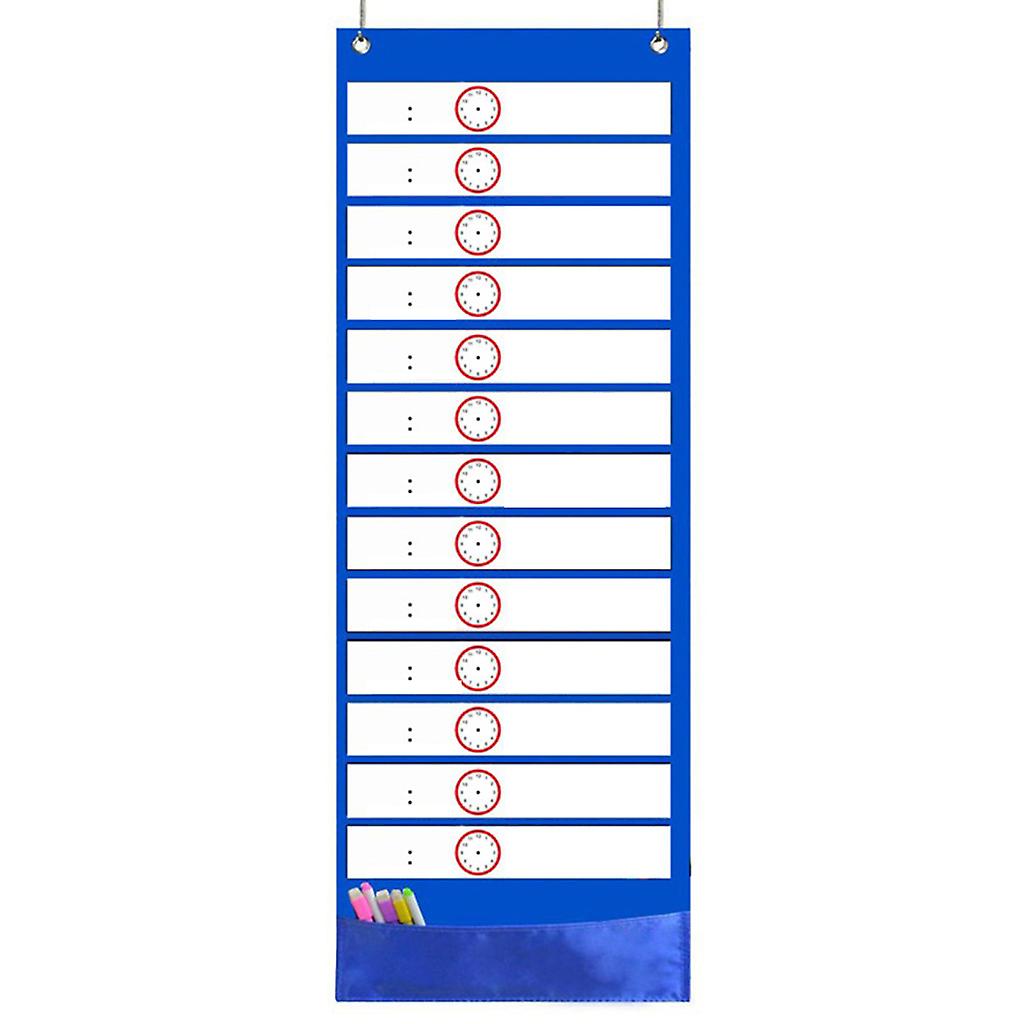 Study Planner Schedule Pocket with 13 Dry Erase Cards for Classroom Daily Life