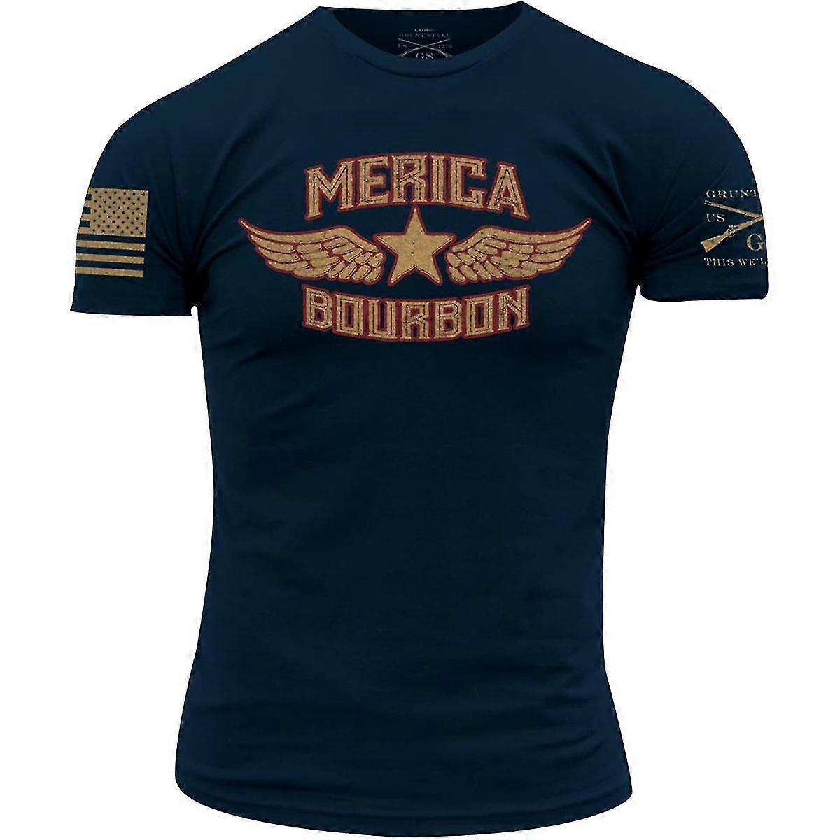 Grunt Style Merica Bourbon T-Shirt - Navy