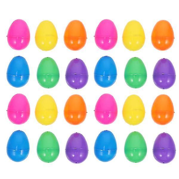 24pcs Plastic Easter Eggs Empty Easter Eggs Fillable Plastic Eggs Gift Wrapping Box