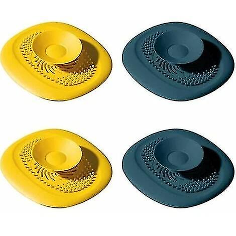 4pcs Floor Drain-2pcs Yellow+2pcs Blue
