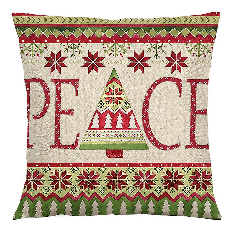 45cm Merry Christmas Cushion Cover Pillowcase Christmas Decorations For Home Ornament Happy New Year Christmas Decor