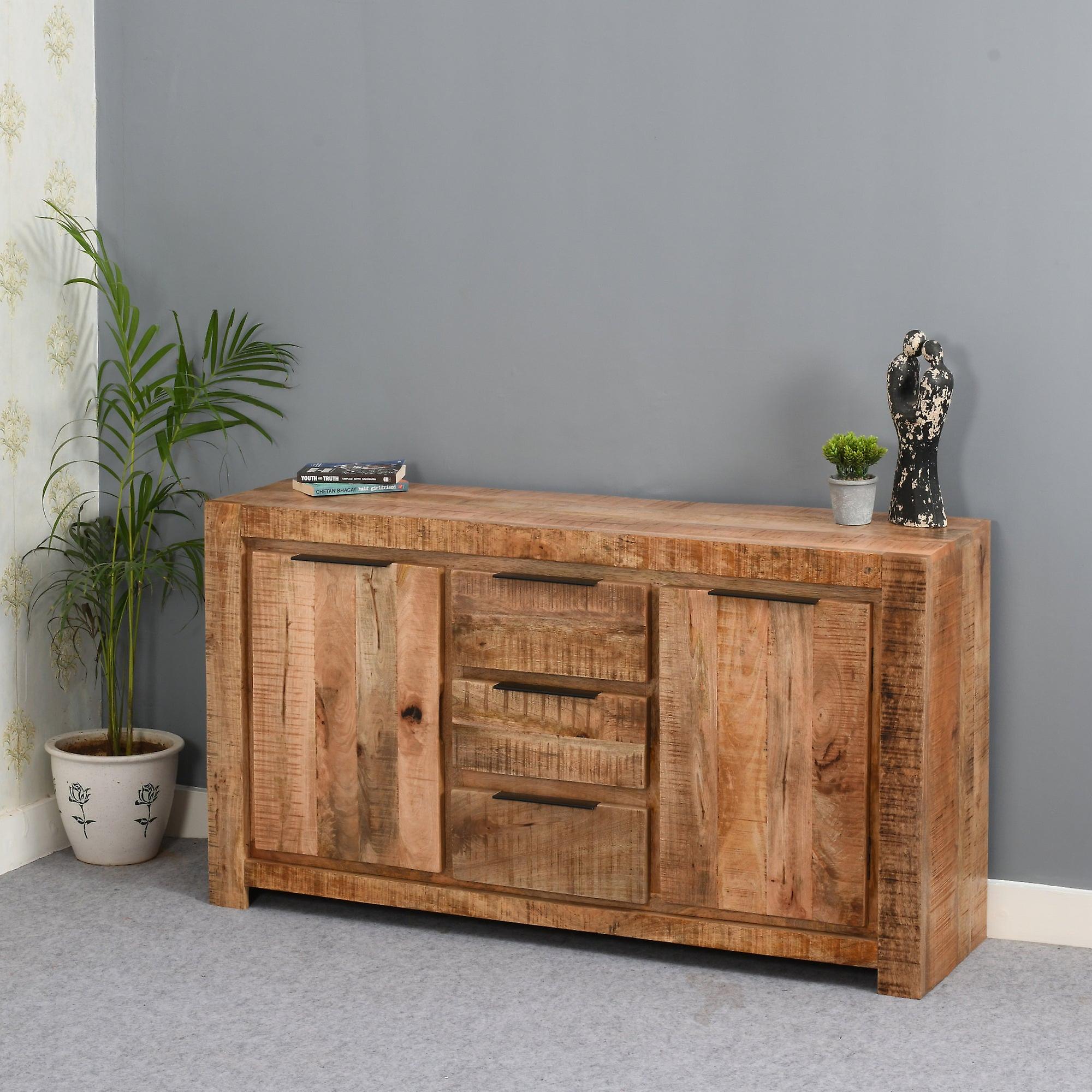 Micadoni Mango Wooden Large Sideboard - 2 Door & 3 Drawer