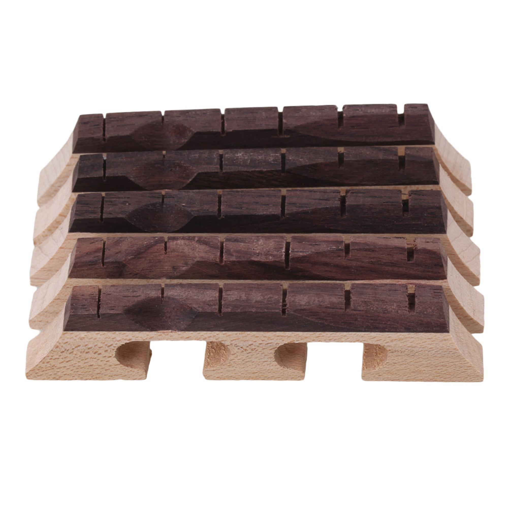 6 String Guitar Bridge Ebony for Ukulele Banjo Set of 5 Wood Color