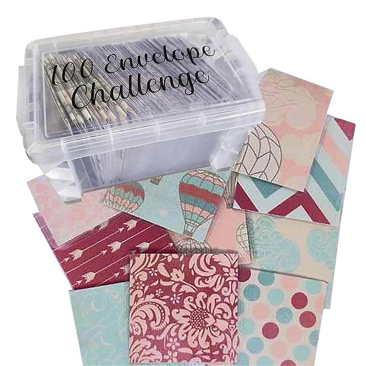 100 Envelopes Challenge Budget Planning Handbook Mastering the Progress with Storage Box for Repay