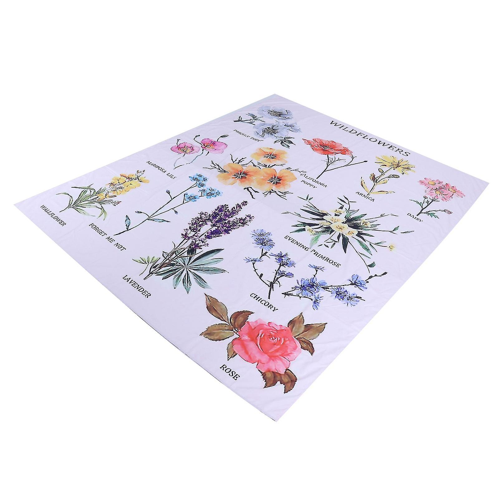 Beautiful Flower Pattern Tapestry 230x180cm Polyester Wall Art