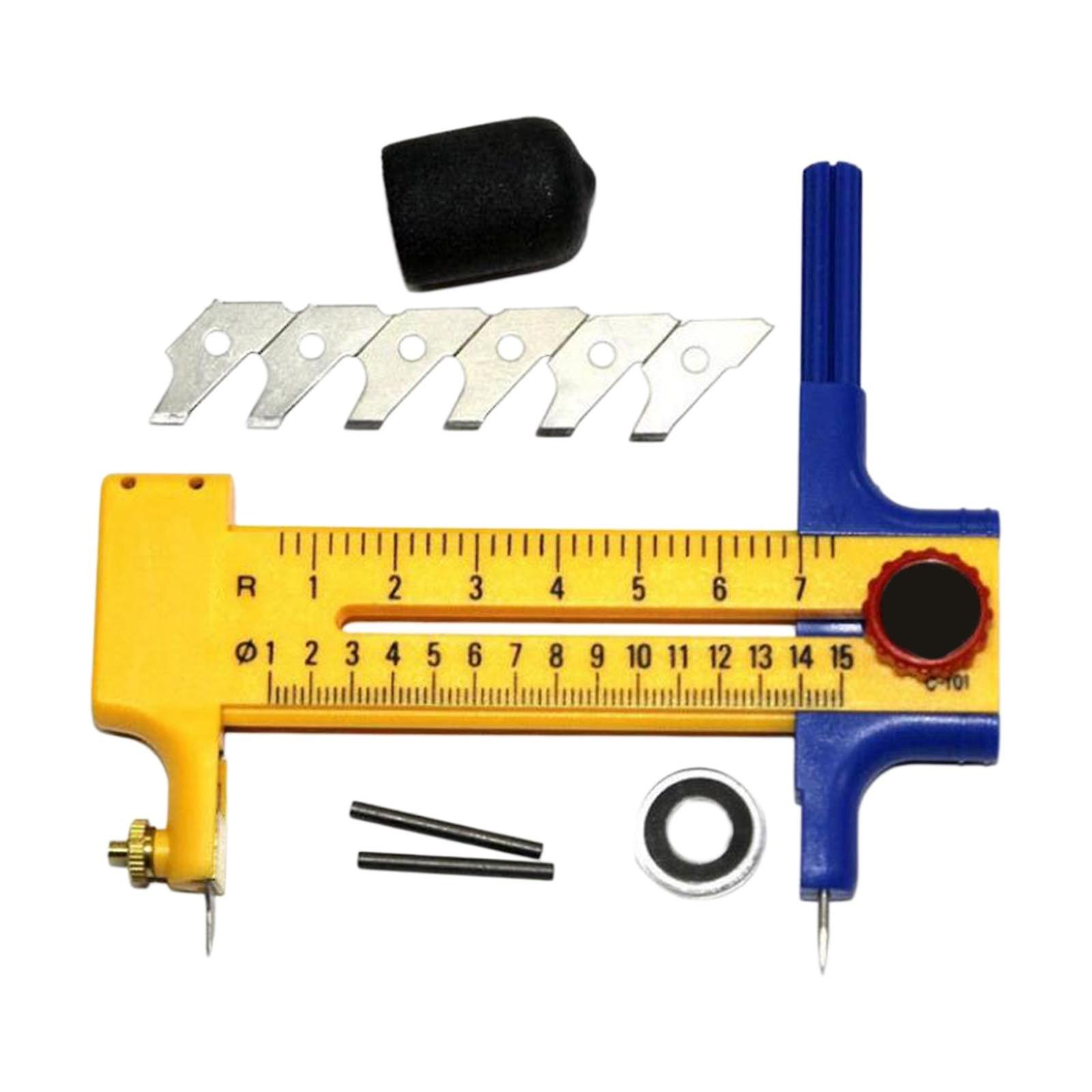 Adjustable Compass Circle Cutter Dia Rubber Paper Cut Leather Tool