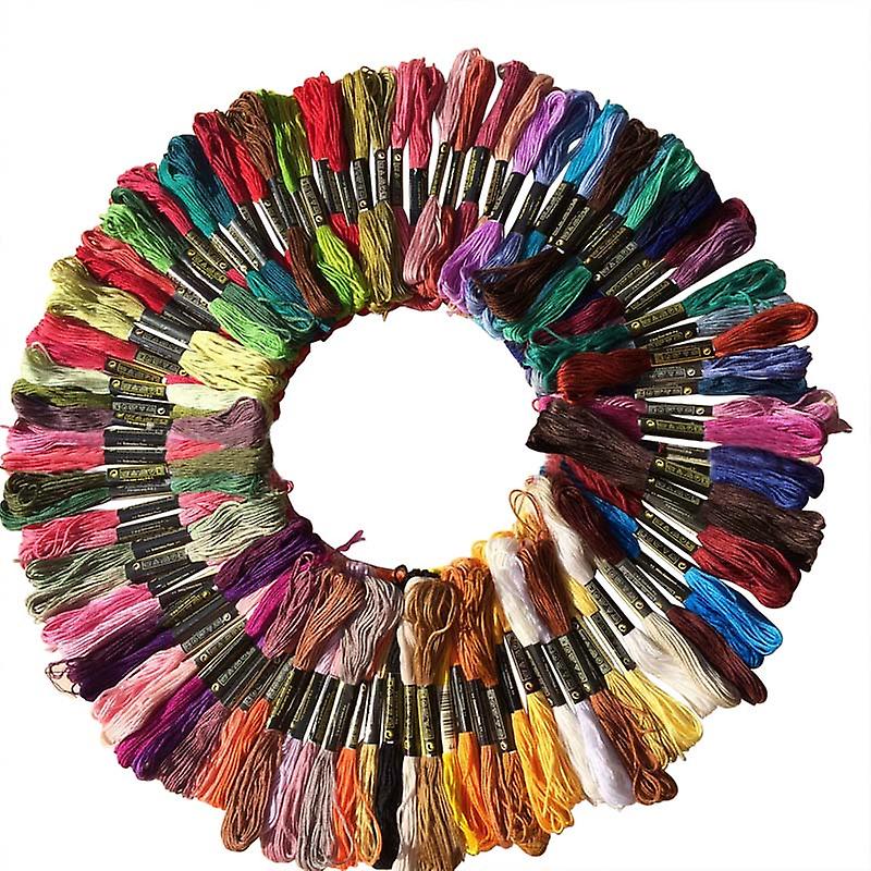 100Pcs Cotton Thread Embroidery Thread Floss Sewing Skeins Craft Knitting Spiraea