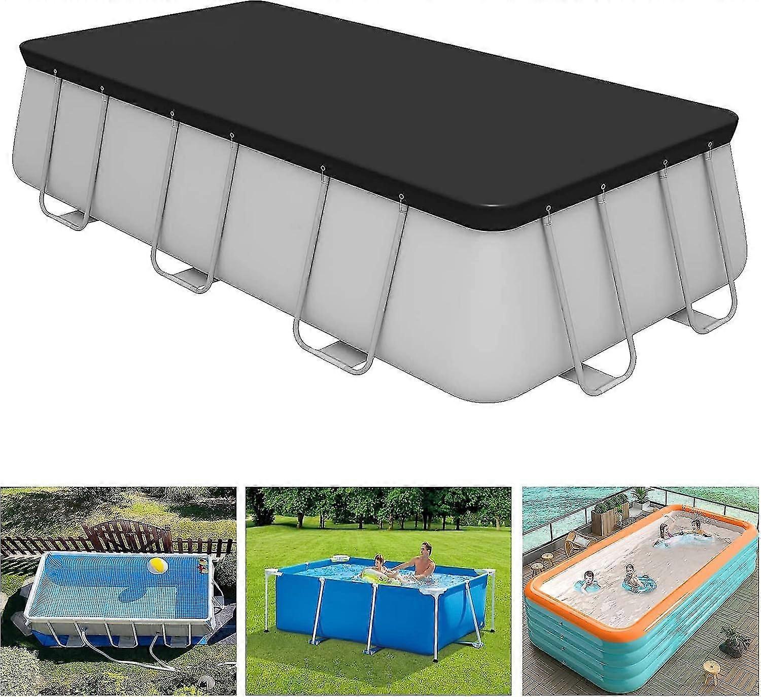 Rectangular Pool Cover, 300 X 201cm Family Pool Cover,solar Pool Cover For Easy Set Up Anti-dust Rai