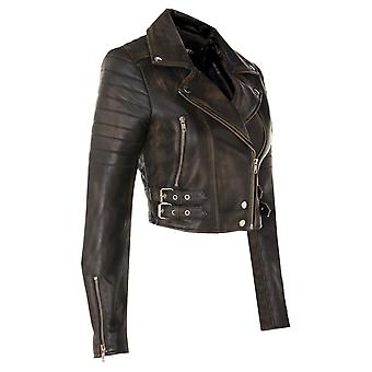 Ladies Cropped Jacket Short Body Gothic Top Vintage Black Chic - Main Image