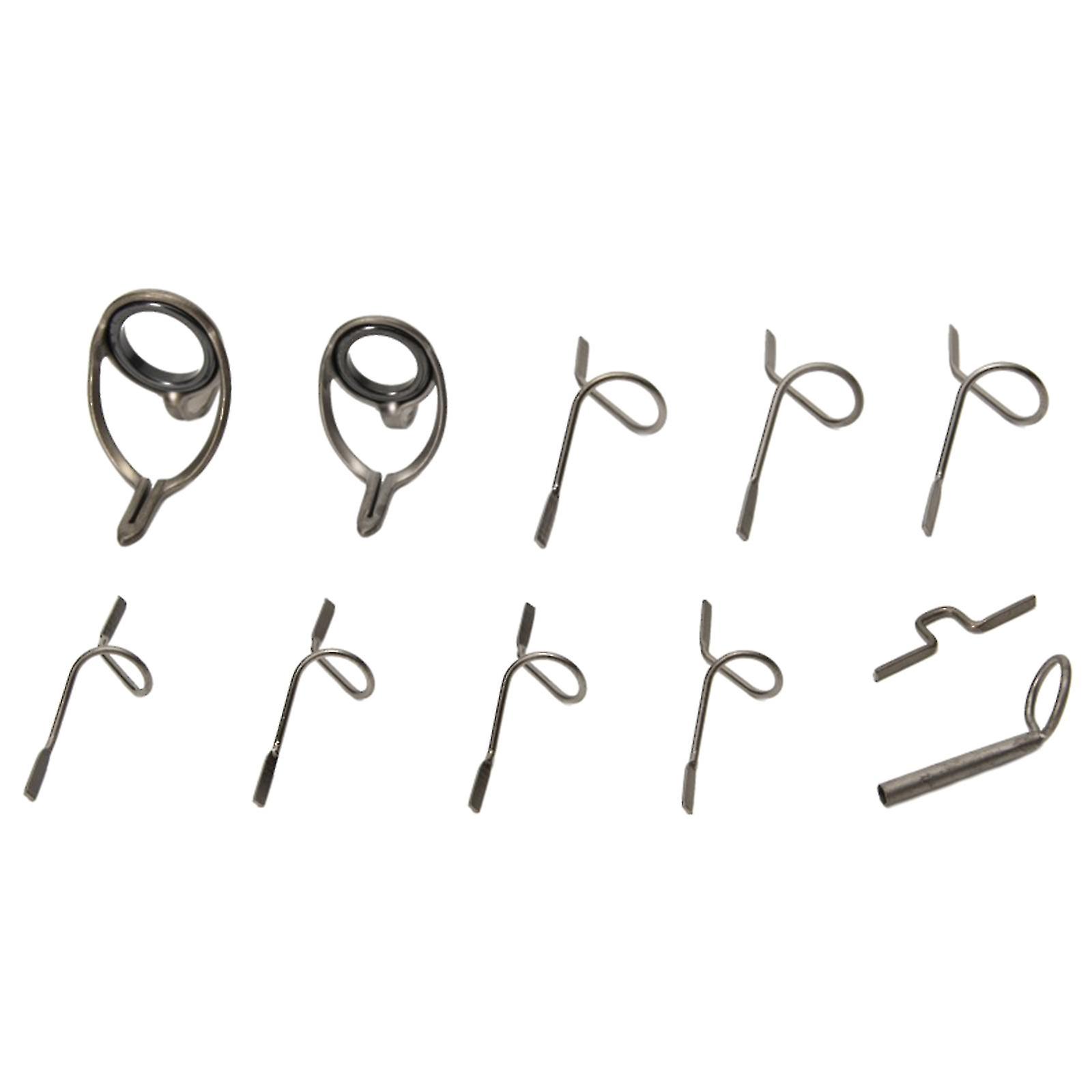 11pcs Fly Fishing Rod Guide Tip Fly Rod Guide Set Tip Repairing Kits Set-dwdz