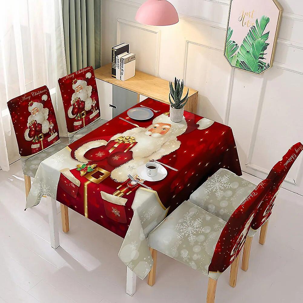 Xmas Tablecloth Christmas Dinner Decor Kitchen Rectangular Tablecloth Tablecloth High Quality Practical Durable~4805