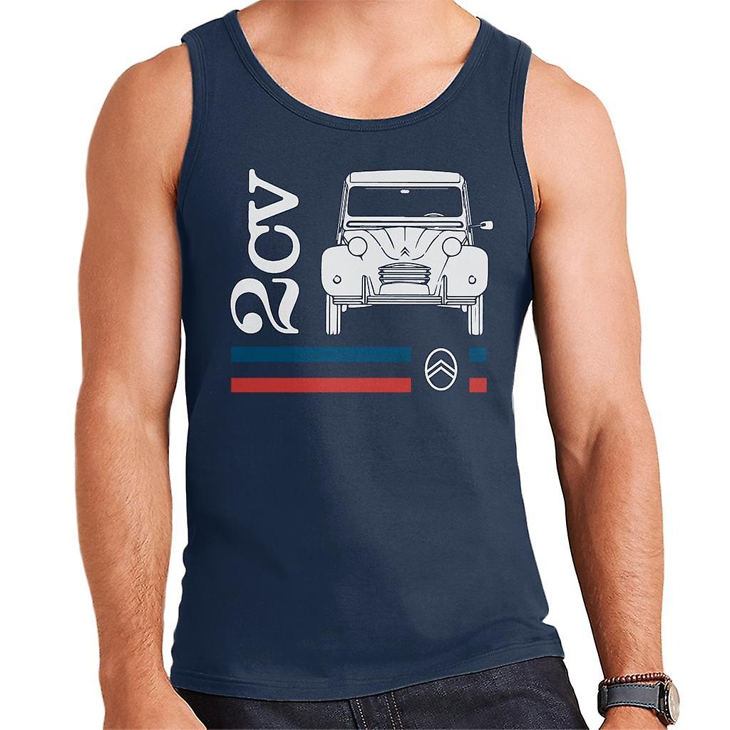 Citroën Blanco 2CV Racing Stripes Chaleco Hombre