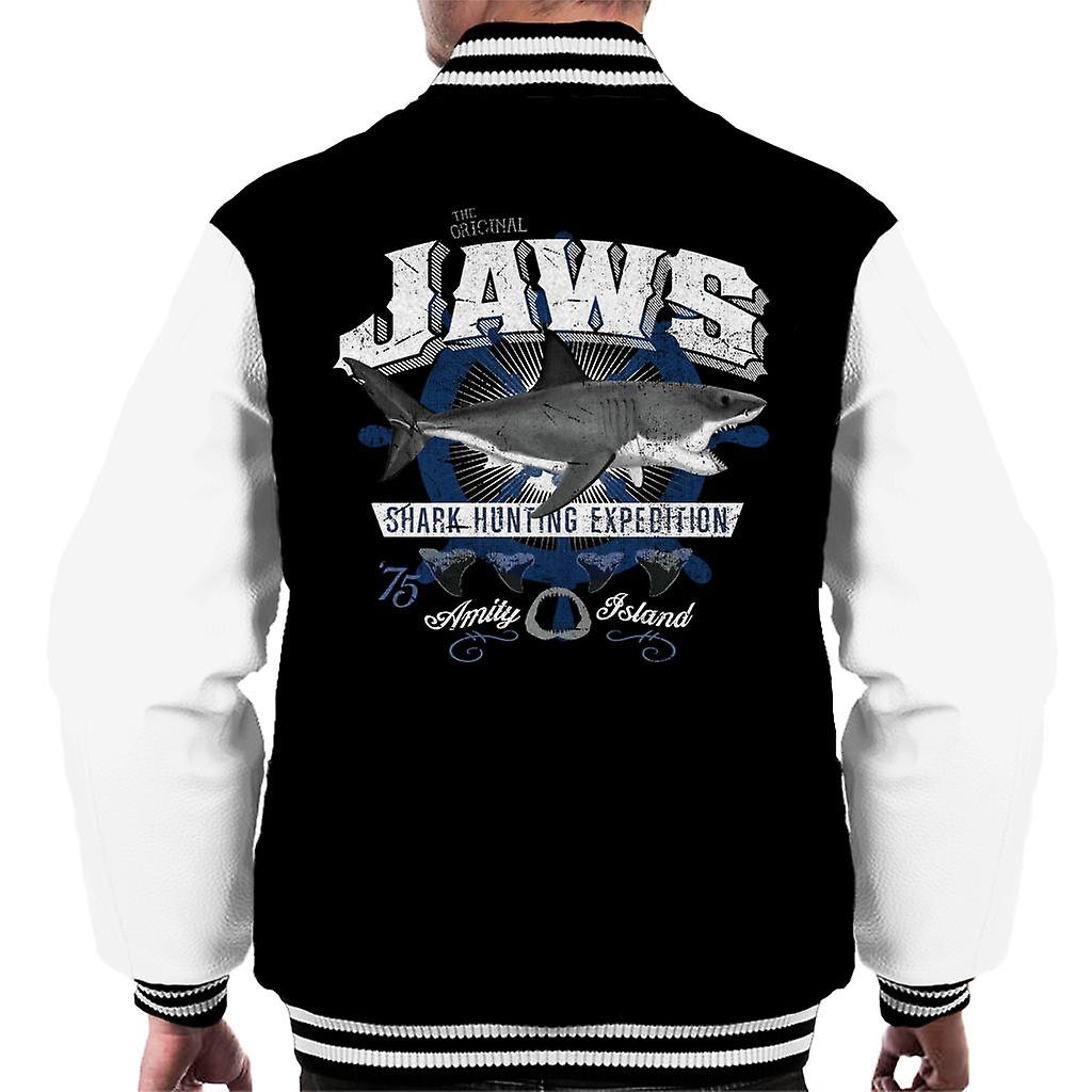 Jaws Shark Hunting Expedition Amity Island Men's Varsity Jacket