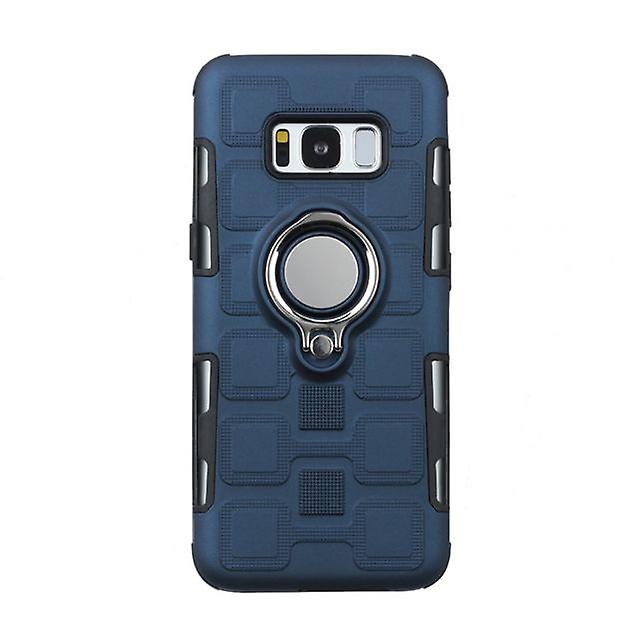 TPU Hard Shell Case with Stand for Samsung Galaxy A20 / A30 - Dark Blue