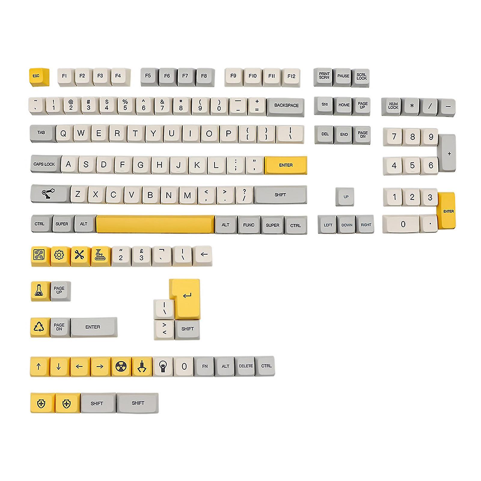 Pbt Dye Sub Keycaps 138pcs Mda Height Heavy Industry Keycap Mechanical Keyboard