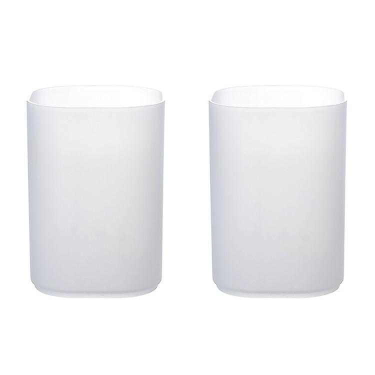 2 PCS Multi-function 4 Grid Desktop Pen Holder Office School Storage Case Clear Plastic Box Desk