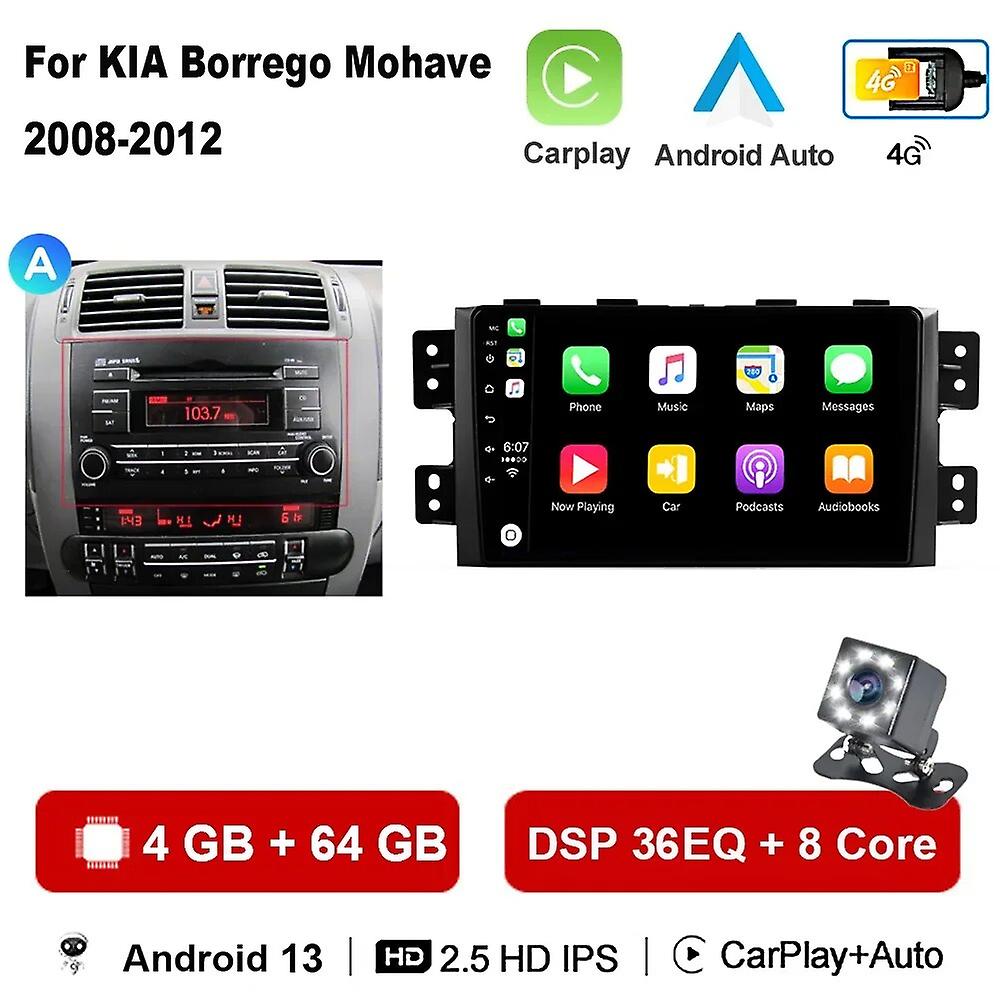 نظام Android 13 2din راديو السيارة Bt نظام ذكي لكيا بوريغو موهافي 2008-2012 مشغل فيديو تلقائي 8 جرام 128 جرام كاربلاي أندرويد أوتو