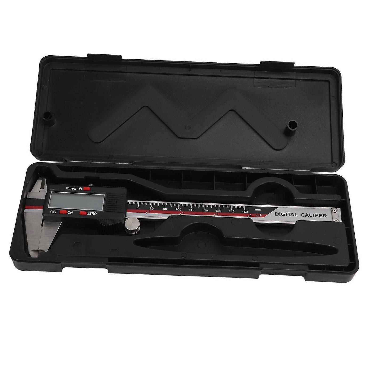 Digital Caliper Accurate Reading Clear Scale Easily Use Wear Resisting Anti Corrosion Vernier Caliper for HouseholdBlack
