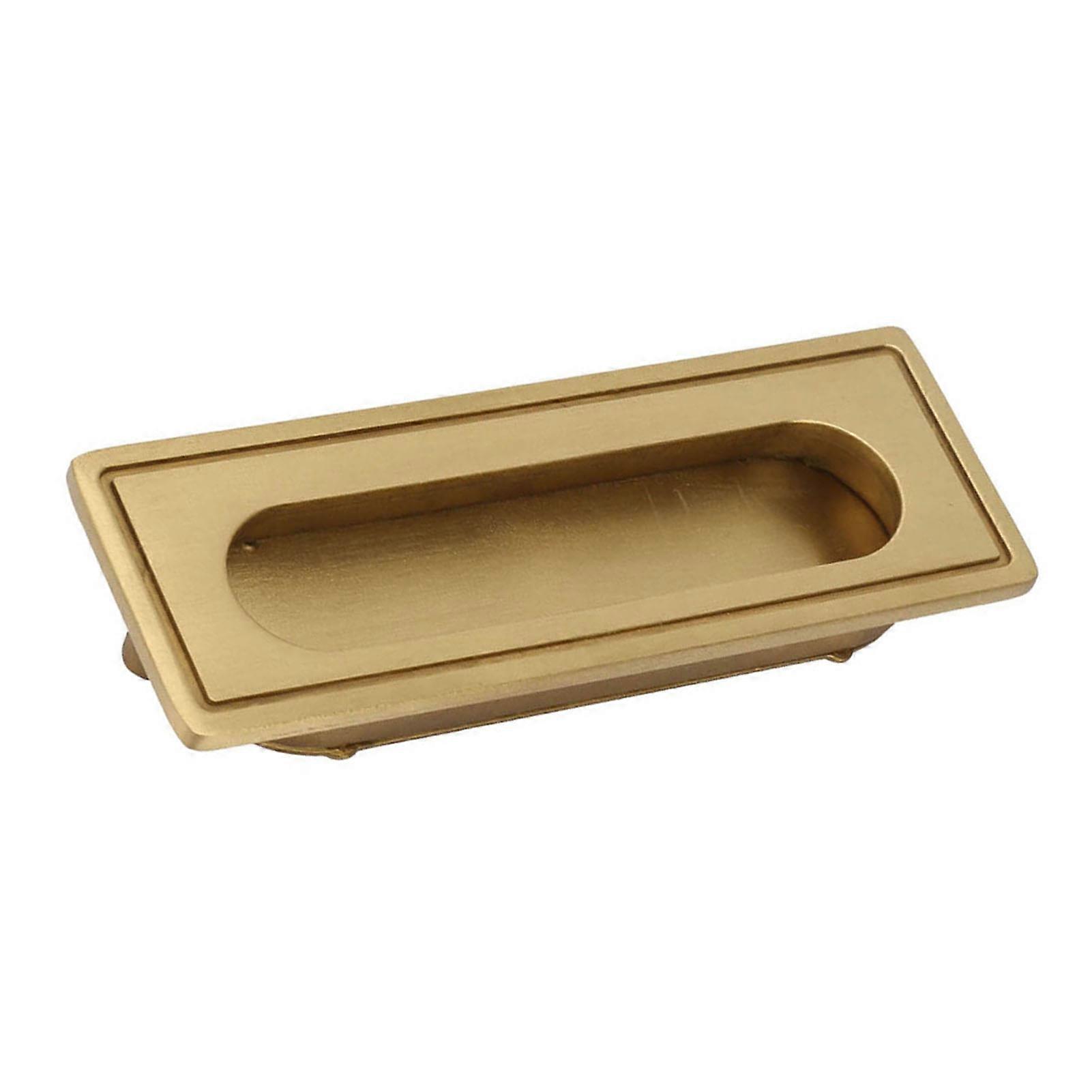 Brass Recessed Drawer Handle 105x38x12mm Cabinet Pulls Set